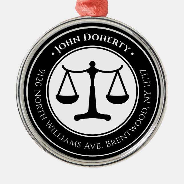 Rechtsanwalt | Umfang der Justiz Ornament Aus Metall (Vorne)