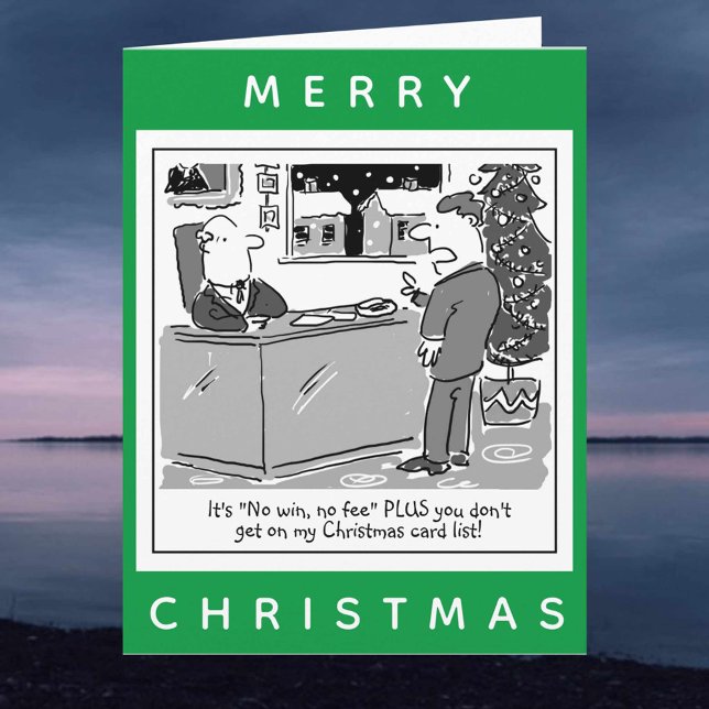 Rechtsanwalt und Cartoon Weihnachten Karte (Von Creator hochgeladen)