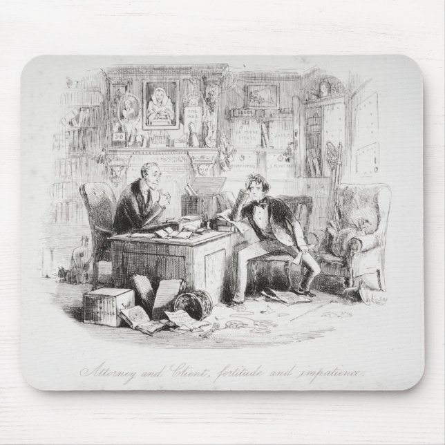 Rechtsanwalt und Kunde, Kraft und Ungeduld Mousepad (Vorne)