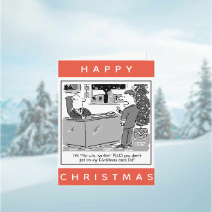 Rechtsanwalt und Mandant Cartoon Frohe Weihnachten Karte