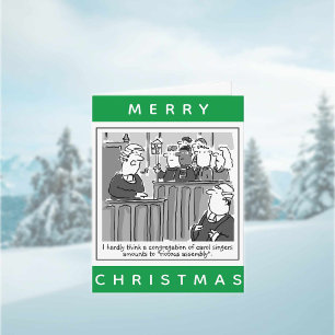 Rechtsanwälte Funny Courtroom Cartoon Weihnachten Karte