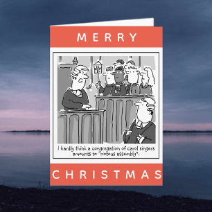 Rechtsanwälte Funny Courtroom Cartoon Weihnachten Karte