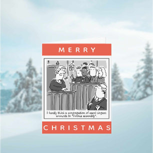 Rechtsanwälte Funny Courtroom Cartoon Weihnachten Karte