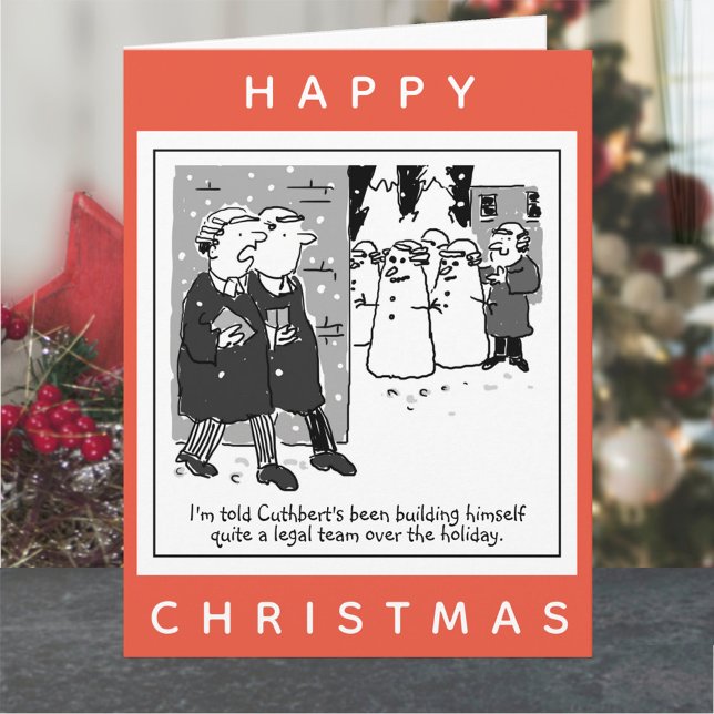 Rechtsanwälte und Schneemann - Cartoon Weihnachten Karte (Von Creator hochgeladen)