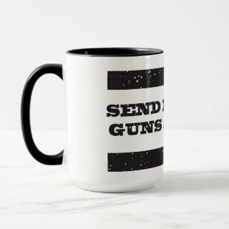 Rechtsanwaltgewehre und Geldkaffee-Tasse Tasse