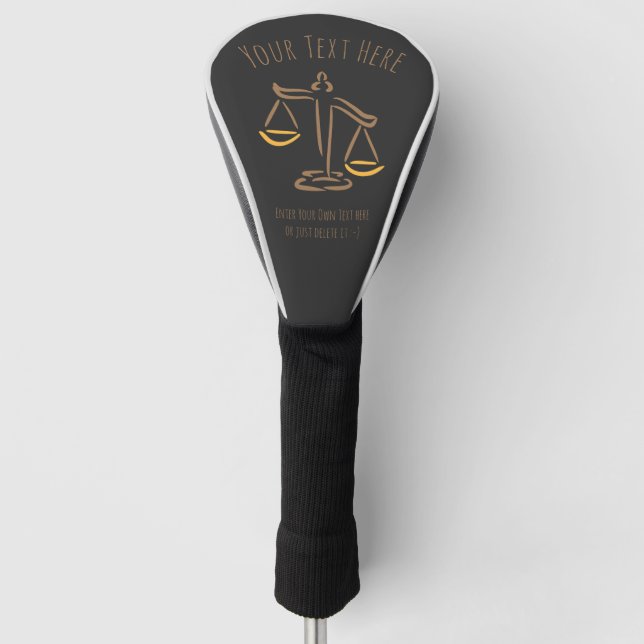 Rechtsanwältin | Anwalt | Richter | Anwaltskanzlei Golf Headcover (Vorderseite)