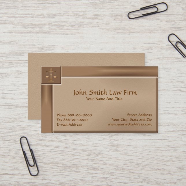 Rechtsanwältin Business Card Visitenkarte (Vorderseite/Rückseite Beispiel)
