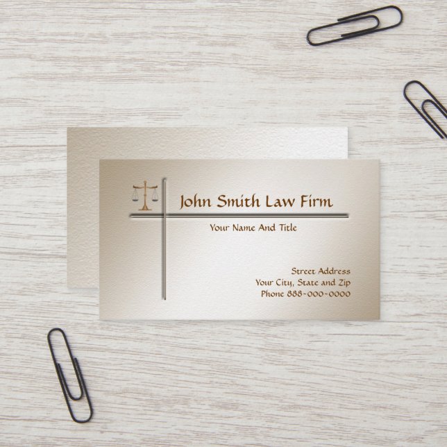 Rechtsanwältin Business Card Visitenkarte (Vorderseite/Rückseite Beispiel)