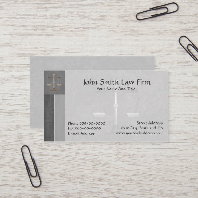 Rechtsanwältin Business Card Visitenkarte (Vorderseite/Rückseite Beispiel)