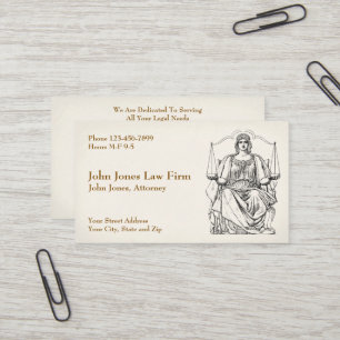Rechtsanwältin Lady Justice Business Card Visitenkarte