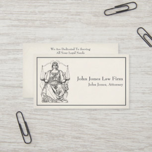 Rechtsanwältin Lady Justice Business Card Visitenkarte
