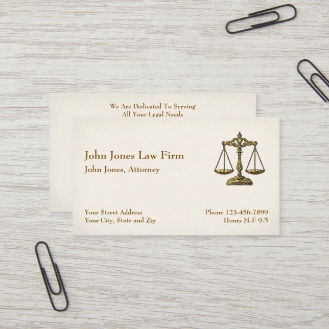Rechtsanwältin Lady Justice Business Card Visitenkarte (Vorderseite/Rückseite Beispiel)