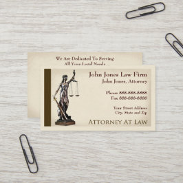Rechtsanwältin Lady Justice Business Card Visitenkarte