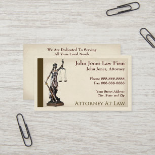 Rechtsanwältin Lady Justice Business Card Visitenkarte