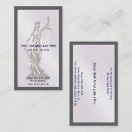 Rechtsanwältin Lady Justice Business Card Visitenkarte