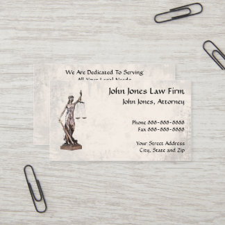Rechtsanwältin Lady Justice Business Card Visitenkarte