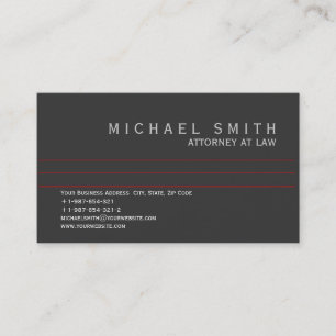 Rechtsanwältin "Law Business Card Grau White Red" Visitenkarte