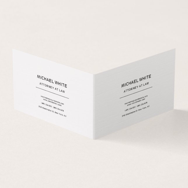 Rechtsanwältin Linen Minimalistisch Beruflich Visitenkarten (Vorderseite)