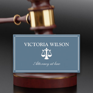 Rechtsanwältin mit blau-grauem QR-Code Visitenkarte