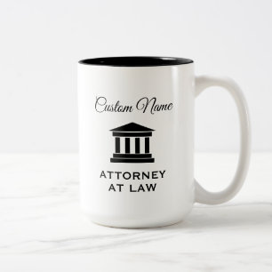 Rechtsanwältin Name des Rechtsanwalts Zweifarbige Tasse