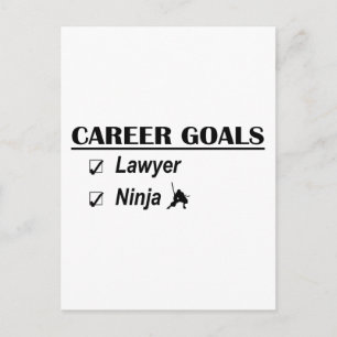 Rechtsanwältin Ninja Career Goals Postkarte