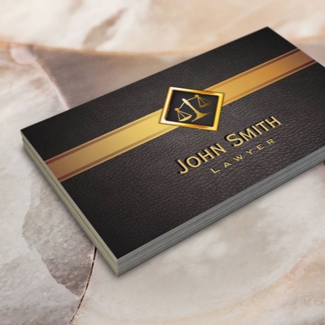 Rechtsanwältin Professionl Gold Scale Elegant Visitenkarte (Von Creator hochgeladen)