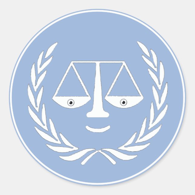 Rechtsanwältin Runder Aufkleber (Vorderseite)