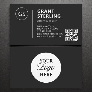 Rechtsanwältin Schwarz-weißer Logo-QR-Code Visitenkarte