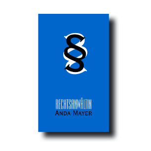 Rechtsanwältin Visitenkarten Business Card Visitenkarte