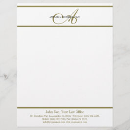 Rechtsanwalts-Briefkopf-Goldskript - Briefbogen