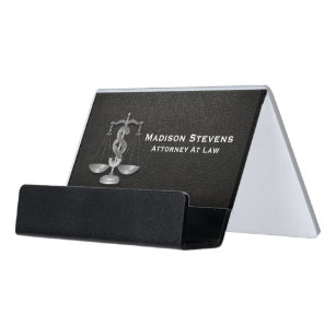 Rechtsanwalts-Gerechtigkeit stuft Schreibtisch-Visitenkartenhalter