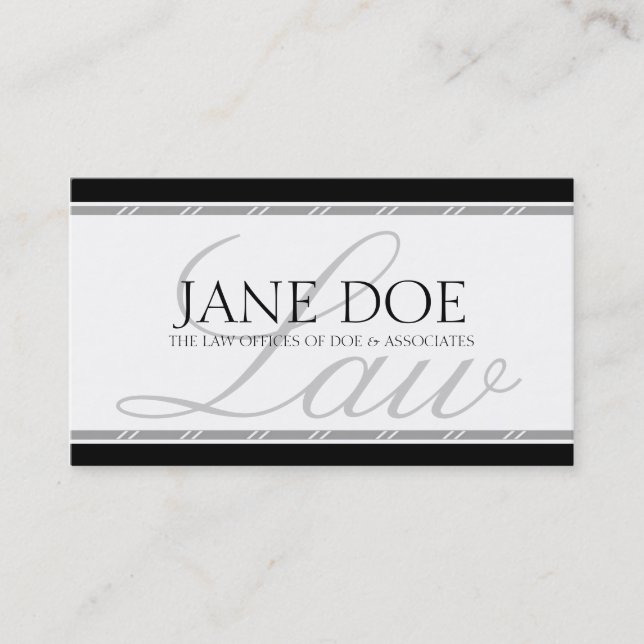 Rechtsanwalts-Rechtsanwalt-legales Visitenkarte (Vorderseite)