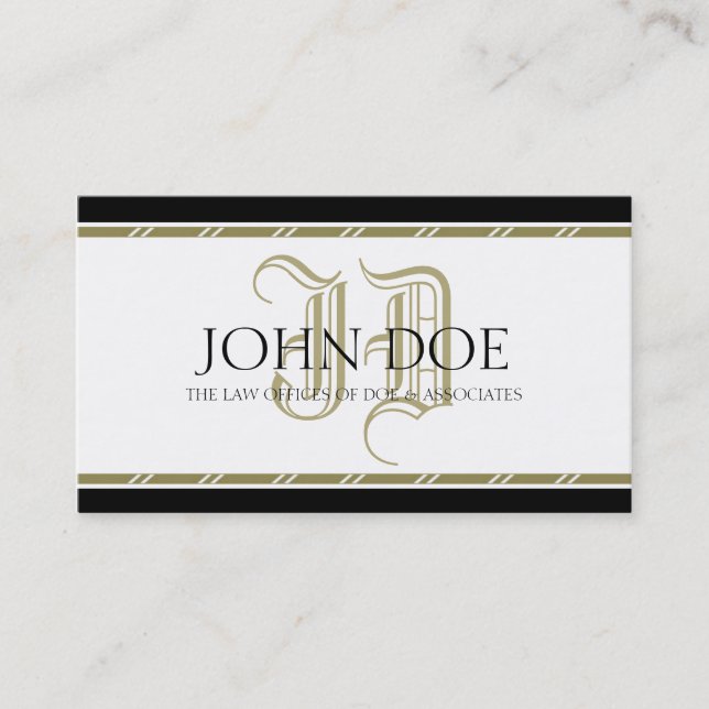 Rechtsanwalts-römisches Goldmonogramm - Visitenkarte (Vorderseite)
