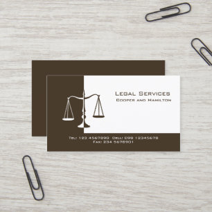 Rechtsanwalts-Skalen von Gerechtigkeit Visitenkarte