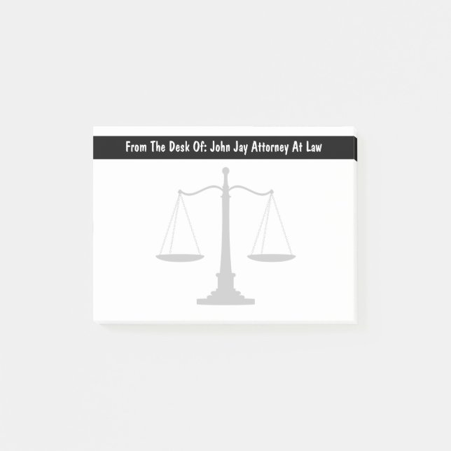 Rechtsanwalts-Thema-Posten-Anmerkungen Post-it Klebezettel (Vorderseite)