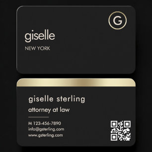 Rechtsanwaltskanzlei Black Gold QR Code Visitenkarte