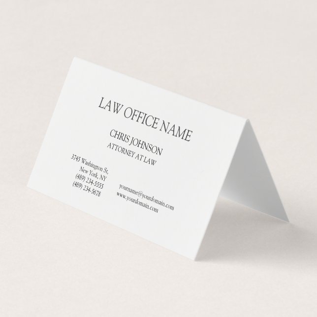 Rechtsanwaltskanzlei mit Rechtsanwaltskarte Visitenkarten (Vorderseite)