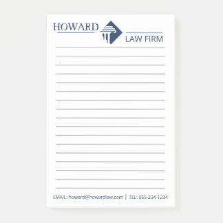 Rechtsanwaltskanzlei personalisiertes Firmenlogo Post-it Klebezettel
