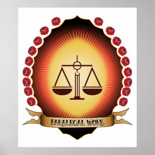 Rechtsassistent-Arbeit Mandorla Poster