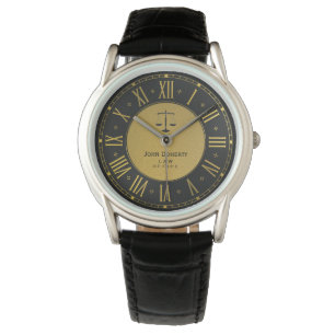 RECHTSBEAMT   Elegant Classic Personal Armbanduhr