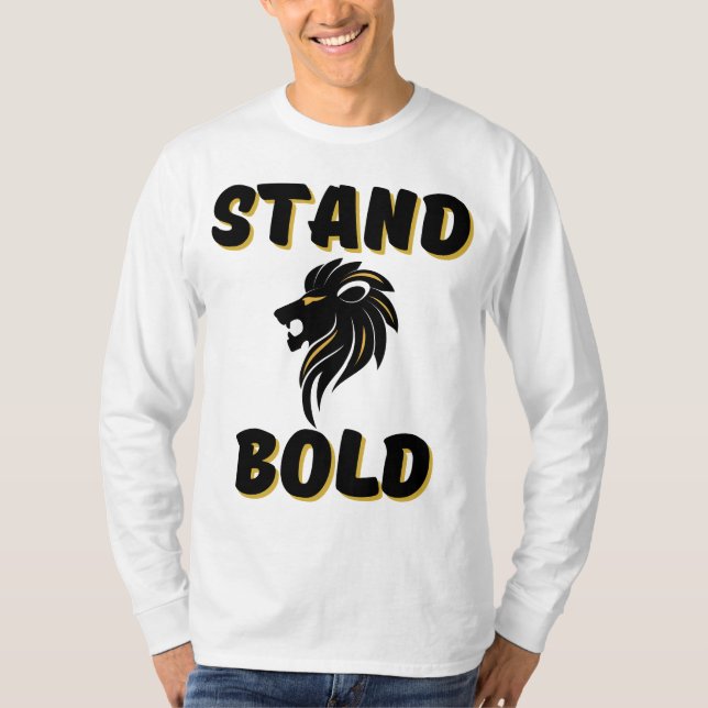 Rechtschaffene Haltung kühl als Löwen Herren lange T-Shirt (Vorderseite)