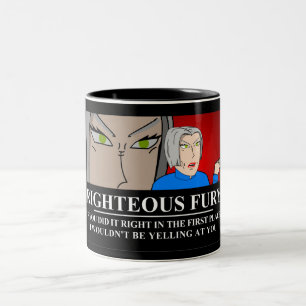 Rechtschaffene Wut Demotivator Zweifarbige Tasse