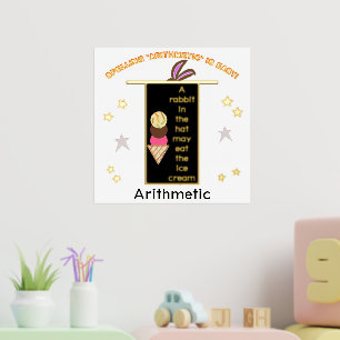 Rechtschreibende Arithmetik-Huthase-Ohren Foliendrucke