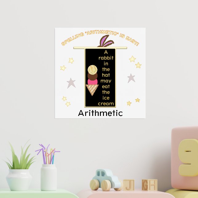 Rechtschreibende Arithmetik-Huthase-Ohren Foliendrucke (In Situ (Kinderzimmer 2))