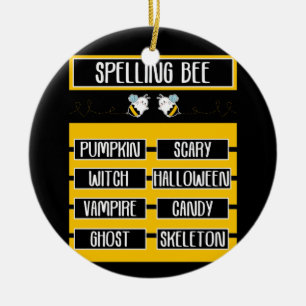Rechtschreibende Biene Halloween-Kostüm für Lehr Keramik Ornament