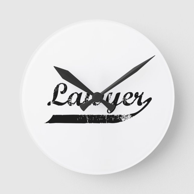 Rechtschreibtypografie Runde Wanduhr (Vorderseite)