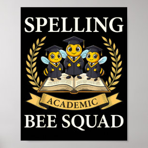Rechtschreibung Akademischer Bienen-Squad-Schüler- Poster