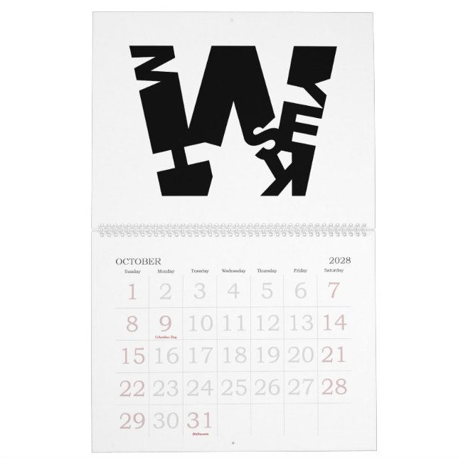 Rechtschreibung Alphabet 24 Monate Kalender (Okt 2028)