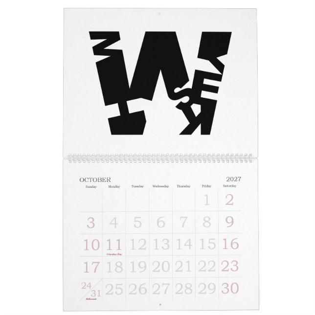 Rechtschreibung Alphabet 24 Monate Kalender (Okt 2027)