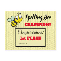Rechtschreibwettbewerb Bee Award Champion School